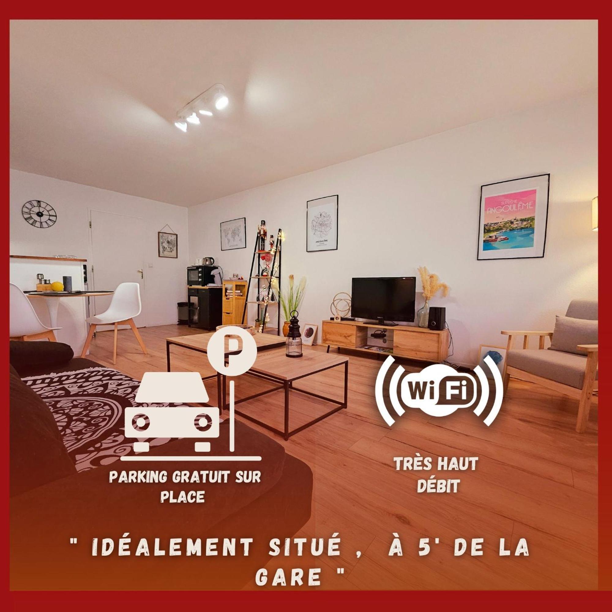 Appartement Cosy Proche Gare - Fibre Optique Et Parking 昂古莱姆 外观 照片